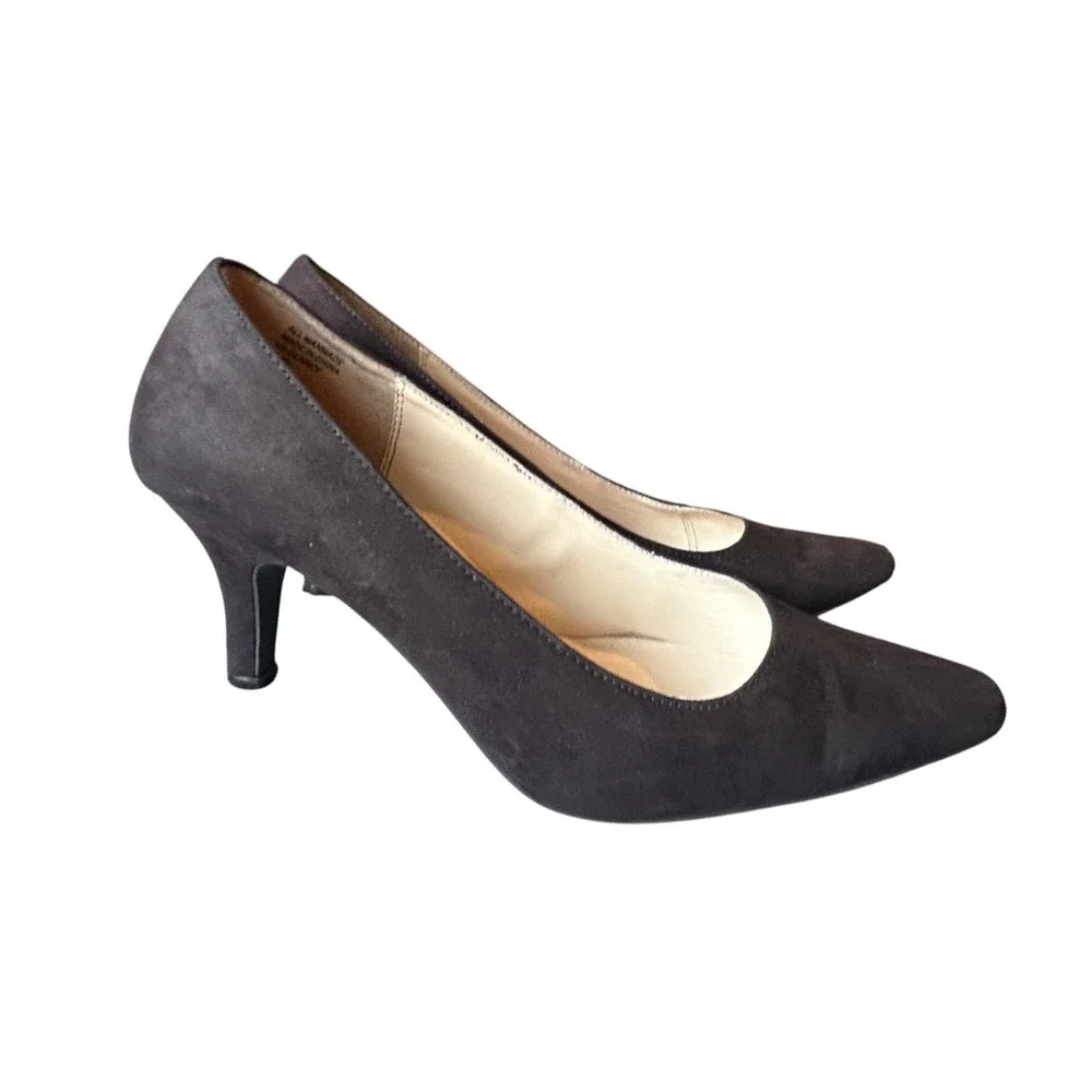 Karen Scott KS Clacy Black Suede Pointed Toe Stiletto Heels Women's Size‎ 7.5M